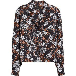 Rag & Bone Jessie Floral Print Linen Jacket Shirt XS New With Tags‎ $495